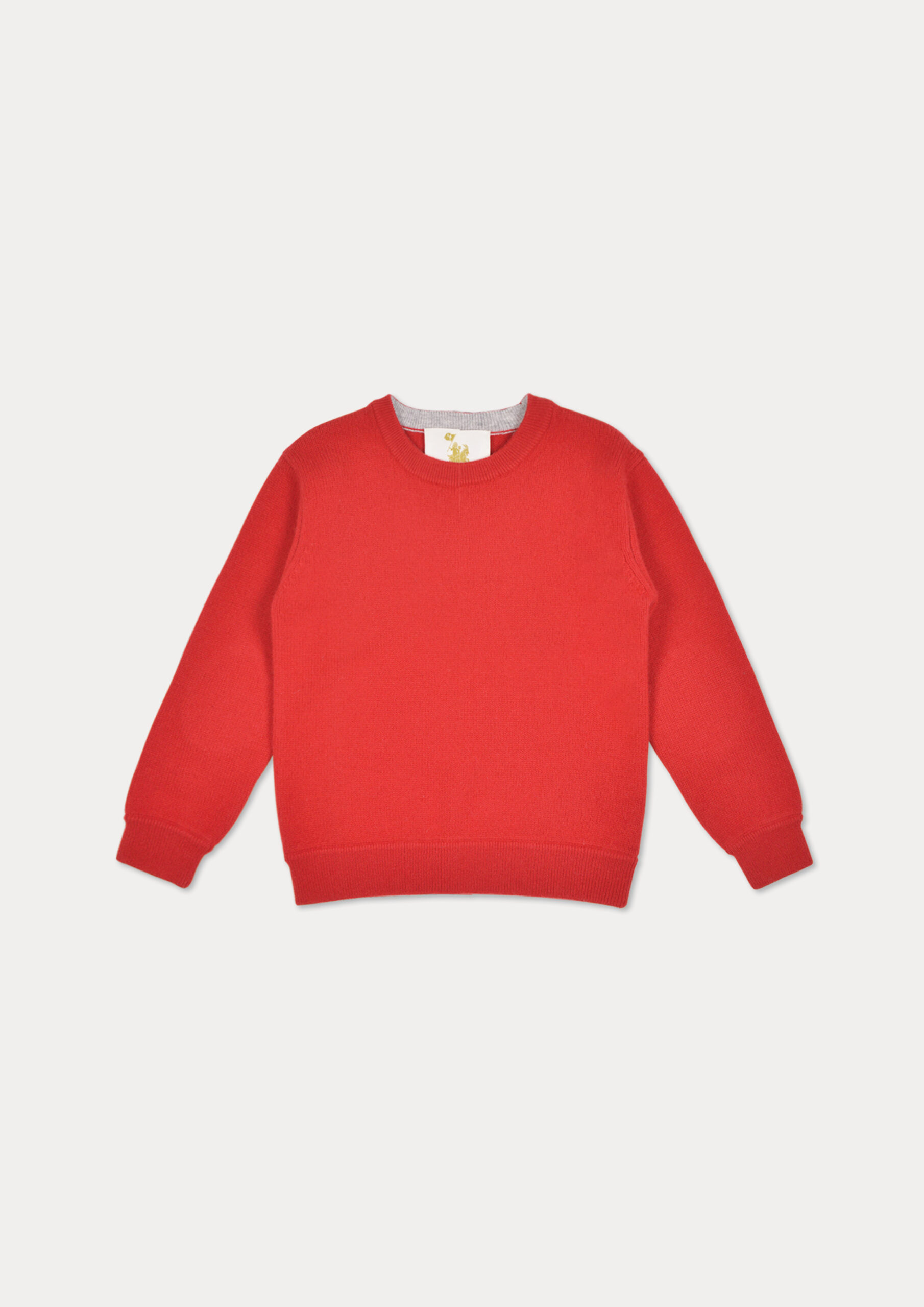Grey Patch Red Cashmere Sweater – M&7